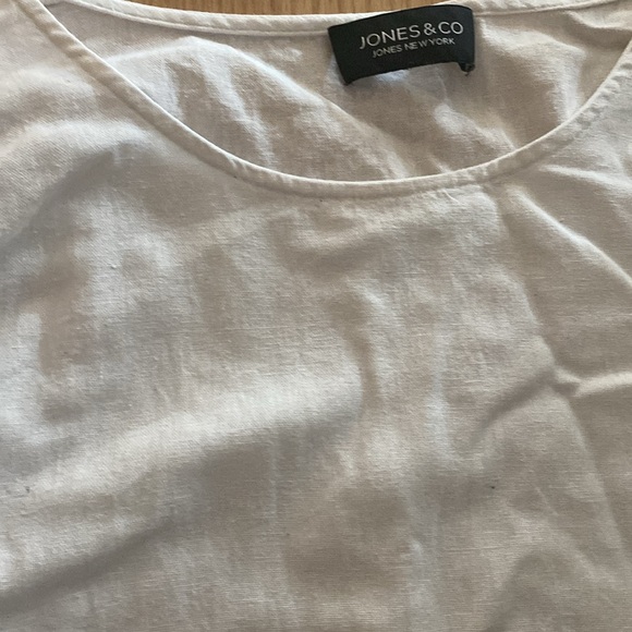 Preowned women’s Jones&Co  linen blend top 1 X tall - Picture 4 of 6